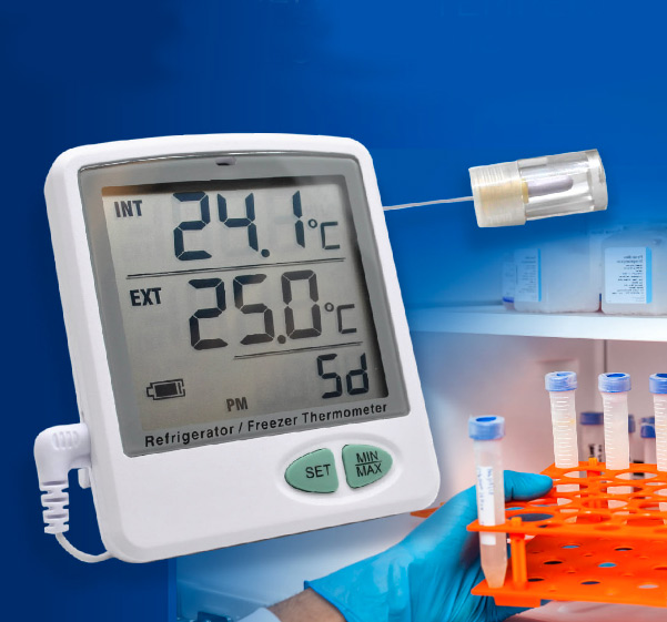 Vaccine thermometer temp data logger for fridge