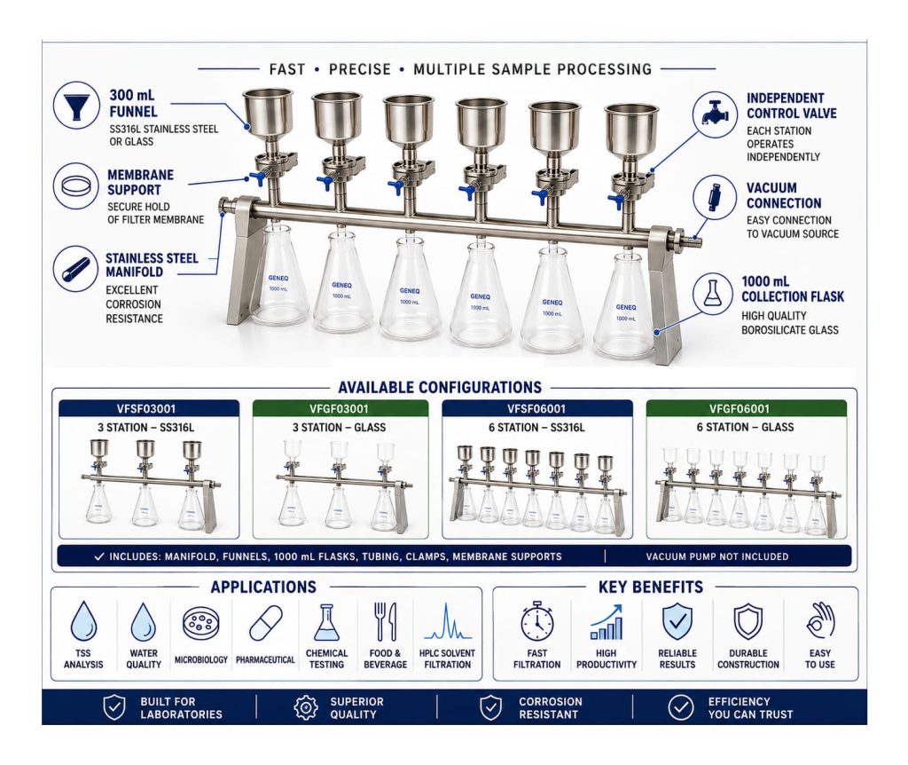 Laboratory Vacuum Filters for Chemical Analysis - Geneq